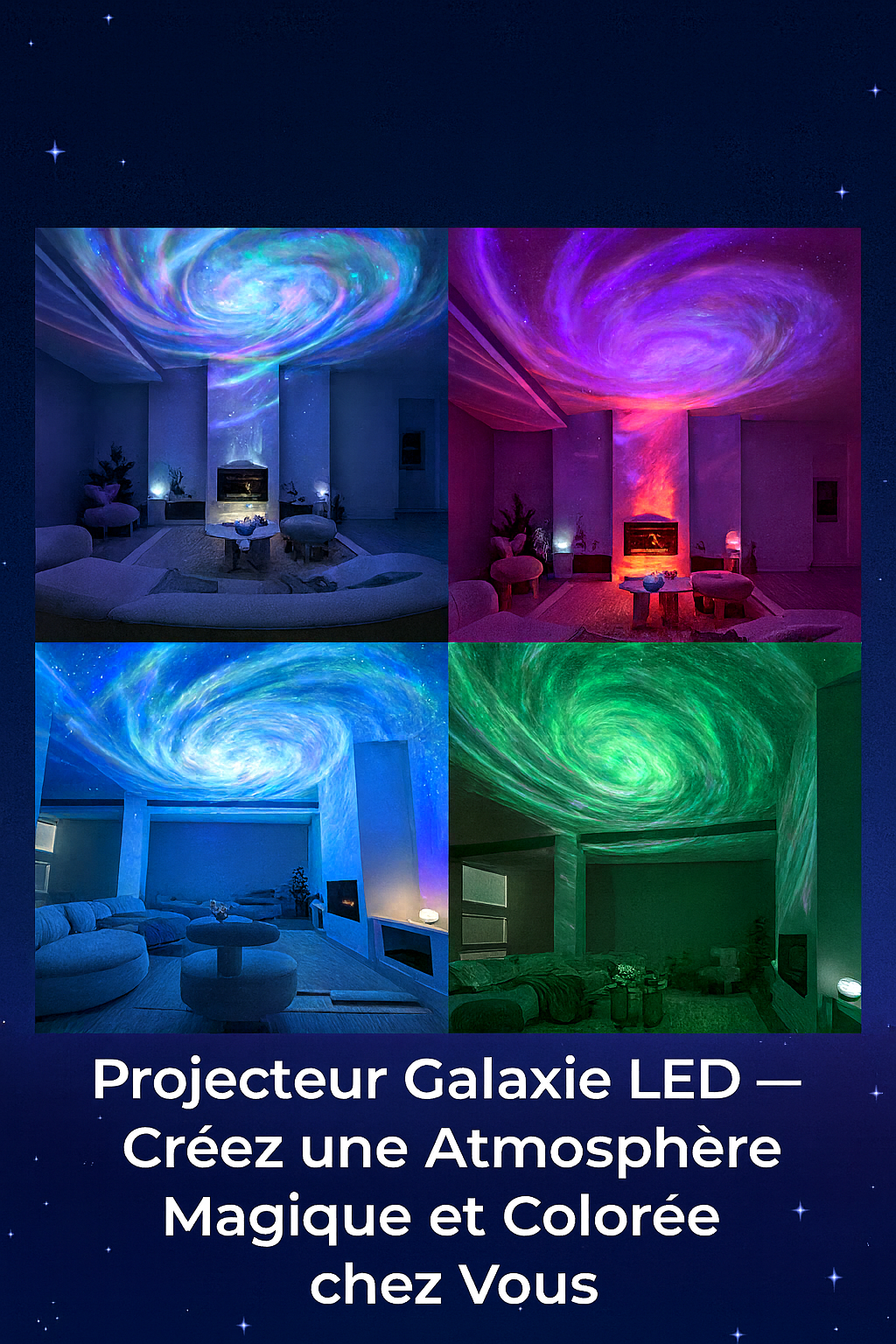Projecteur Galaxie LED – Créez une Atmosphère Magique et Colorée chez Vous