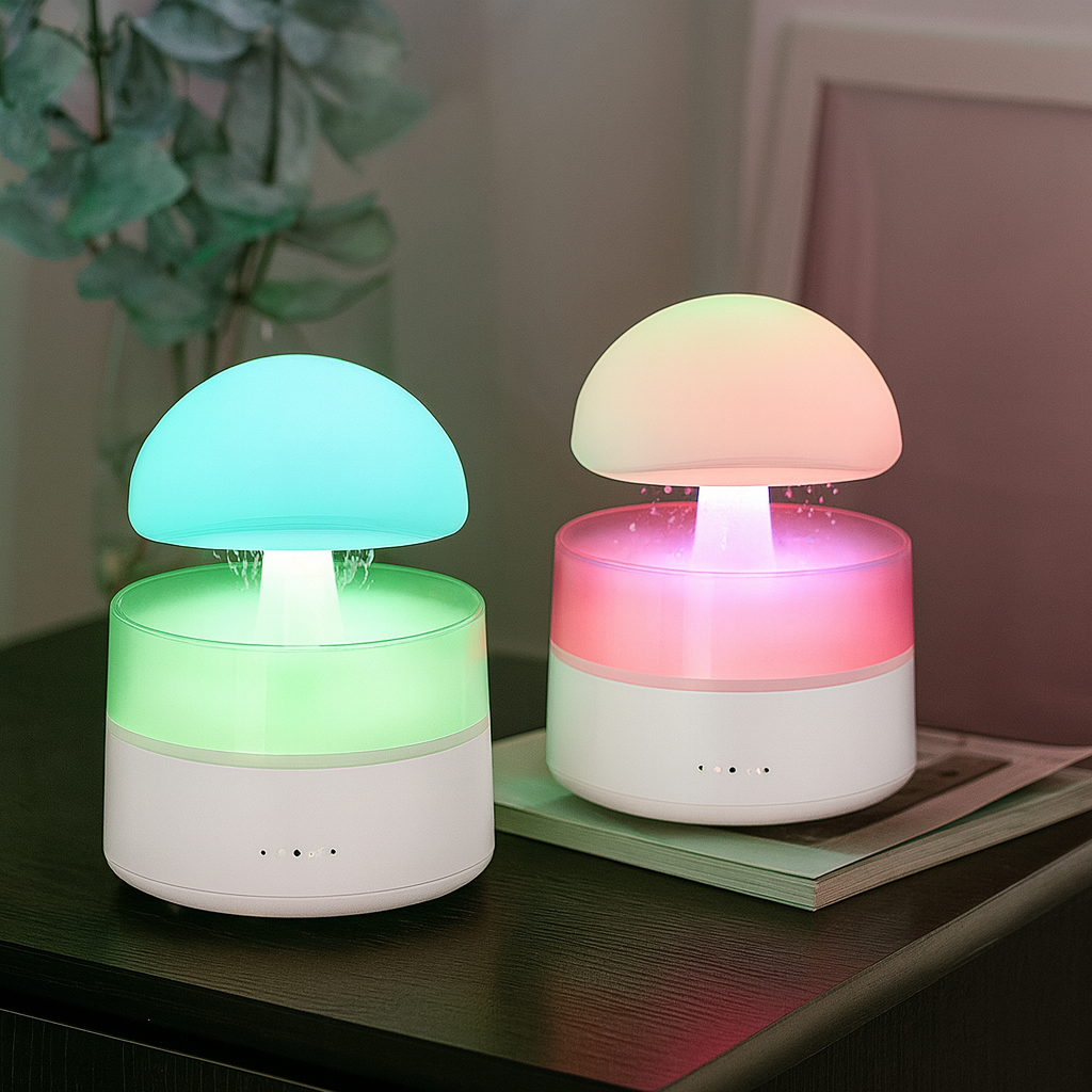 Diffuseur d’Huiles Essentielles & Humidificateur Champignon LED