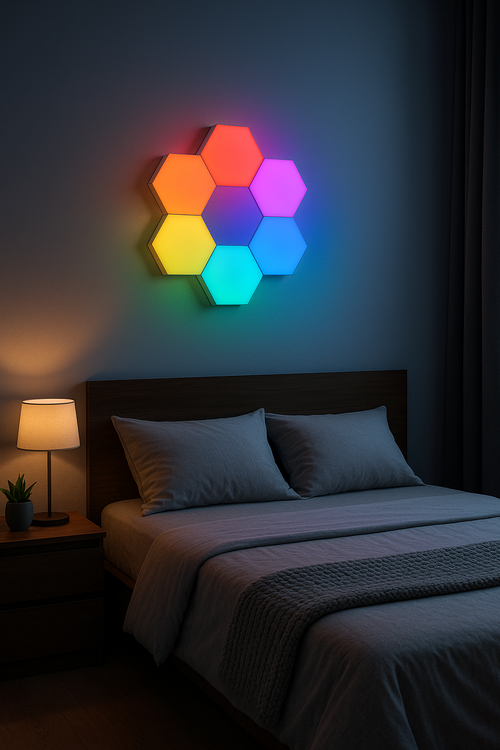 Applique murale hexagonale intelligente RGB