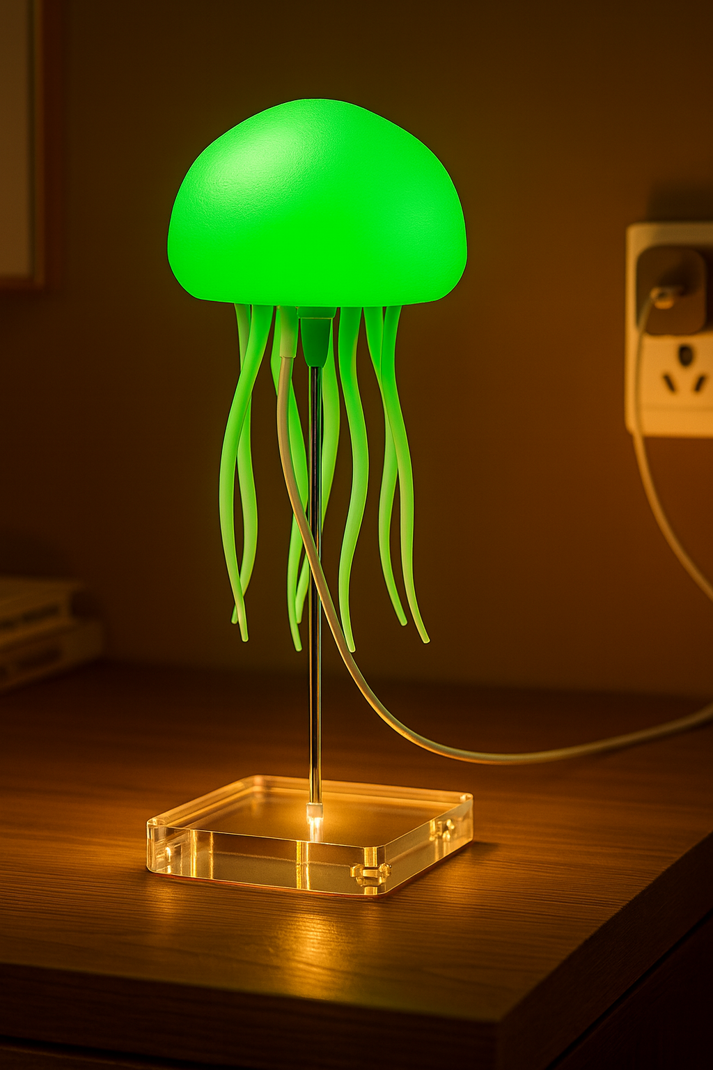 lampe de chevet en forme de méduse