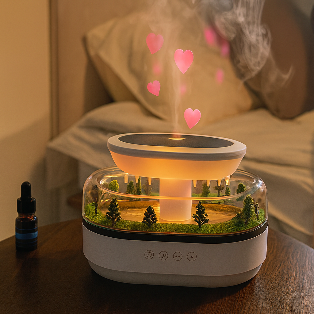 Diffuseur d’Arômes LED 250ml – Paysage Forestier