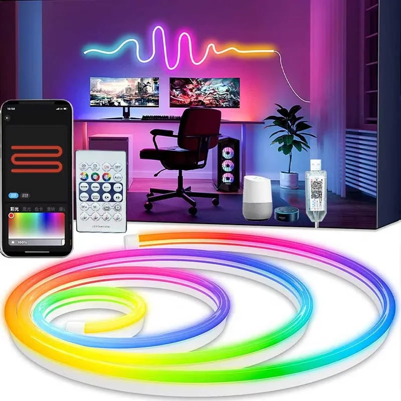 Bande LED néon RGBIC USB 5 V