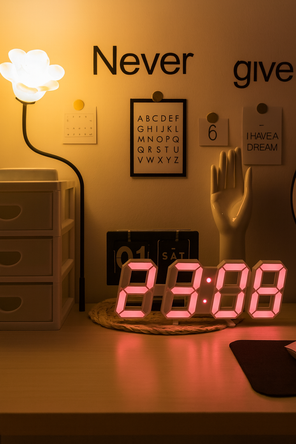 Horloge Numérique LED 3D